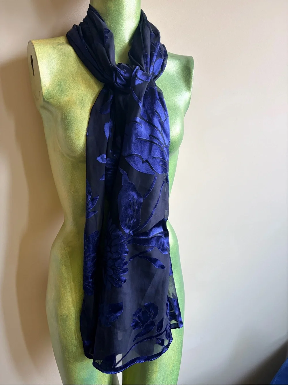 Sheer Floral Satin Wrap